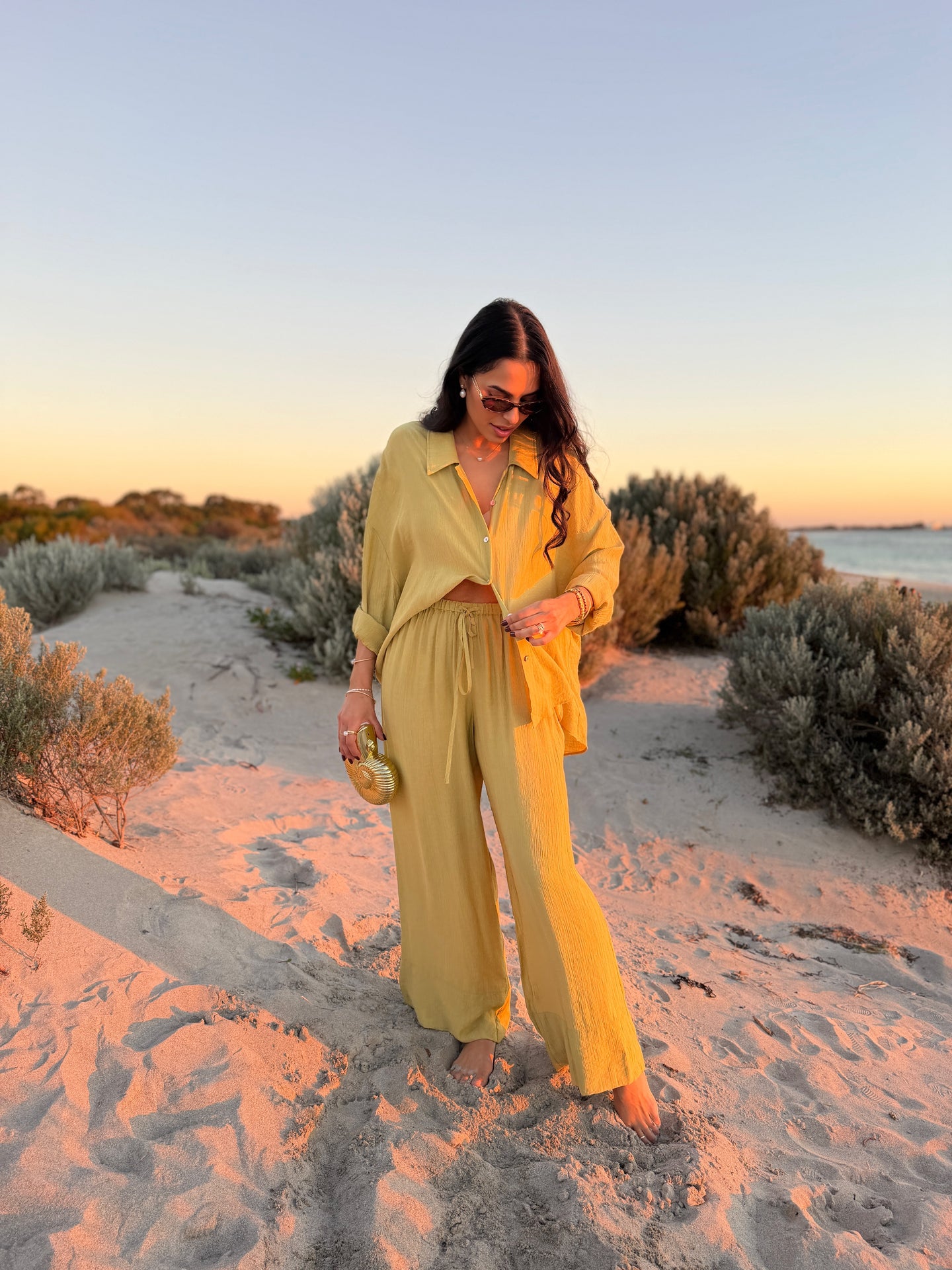 SIENNA PANT- CHARTREUSE