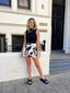 TANZI SKIRT - BLACK/WHITE