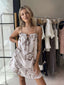 MOCHA FLORAL SUNDRESS
