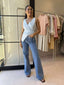 RYLEE WRAP TOP - PALE BLUE
