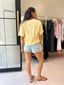 CIAO BOXY CROP TEE - BUTTER