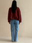 LENA SUEDE BOMBER- DEEP CHERRY