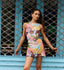 BOATNECK MESH MINI DRESS - WONDERLAND