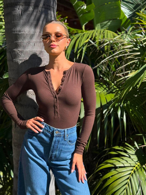LARA BODYSUIT - ESPRESSO