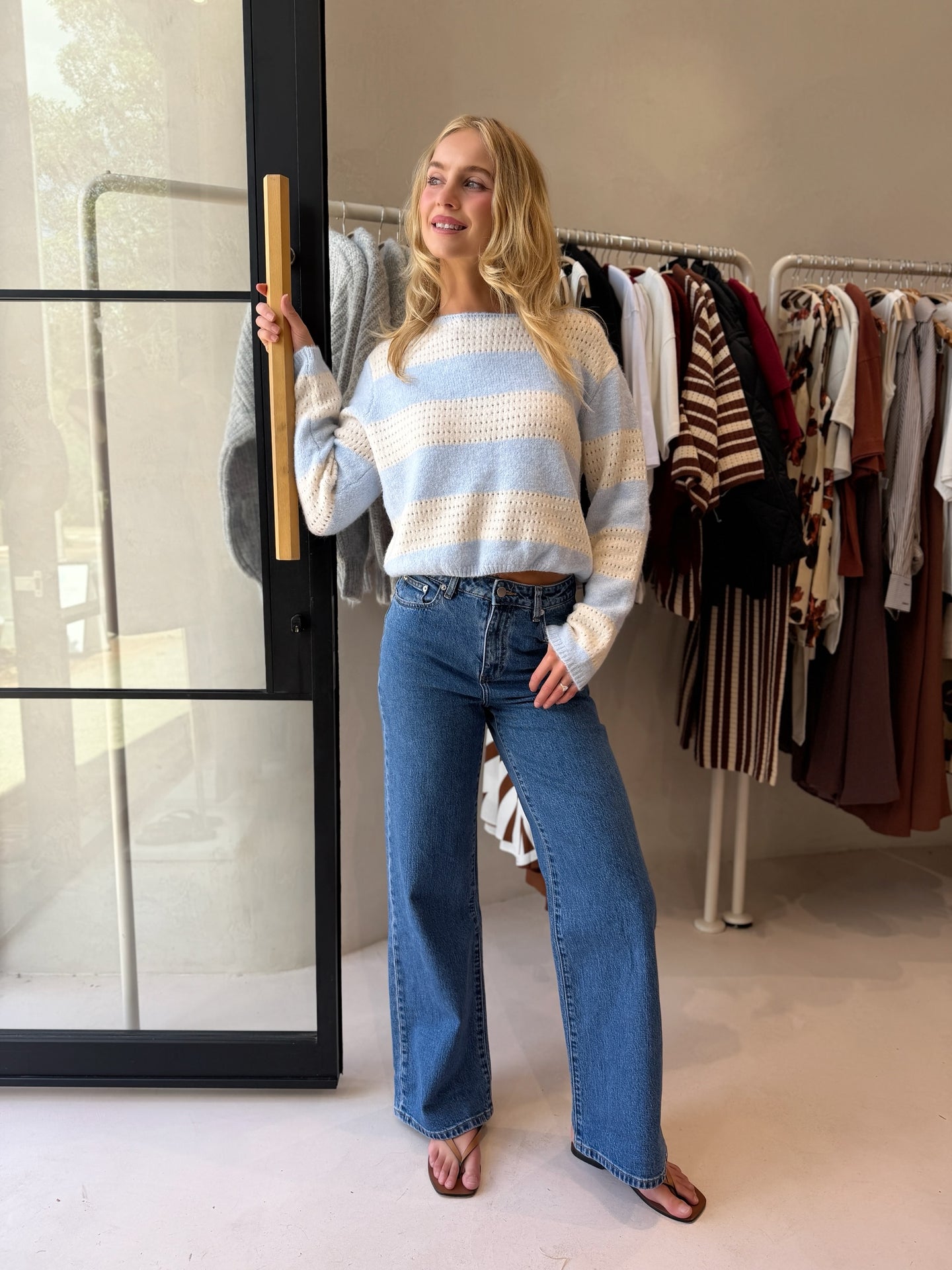 MOLLY KNIT - BLUE STRIPE
