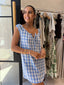 CHRISSY MINI DRESS - BLUE CHECK