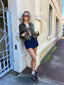 THE BELLE PU BOMBER - MARTINI OLIVE