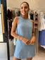 SERENA MINI DRESS - BLUE STRIPE