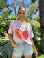 LOVE TOMATO BOXY CROP TEE - PINK