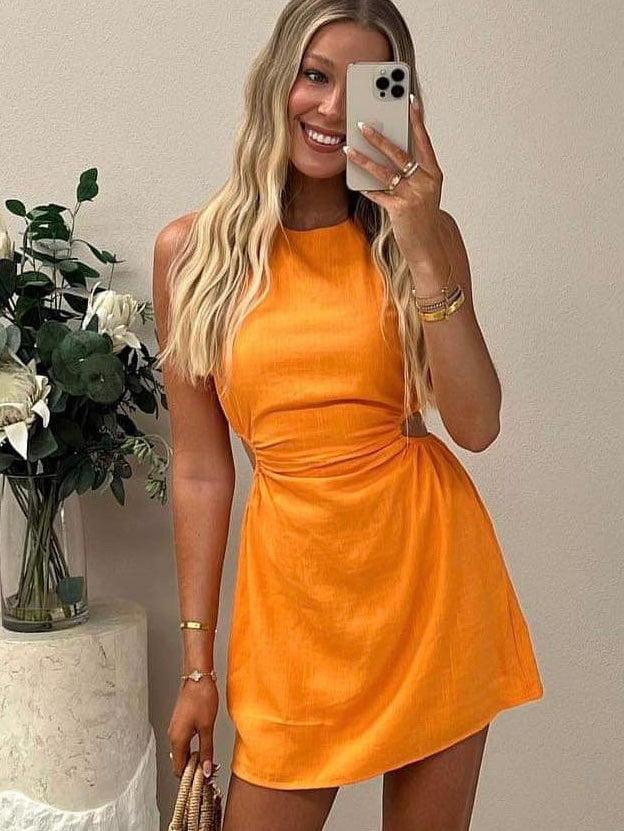Farrow Mini Dress - Orange