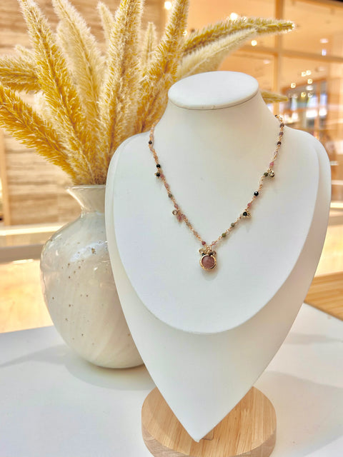 VIRELLE STRAWBERRY QUARTZ NECKLACE