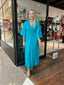 MIRAMAR TWIST MAXI DRESS - LAGOON
