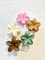 HIBISCUS MATTE FLOWER CLAW  CLIP - GREEN