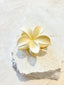 HIBISCUS MATTE FLOWER CLAW CLIP - WHITE