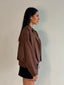 LENA SUEDE BOMBER- CHOC
