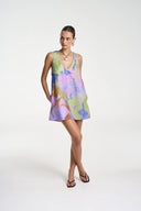 V-NECK SHIFT DRESS - BANANAS
