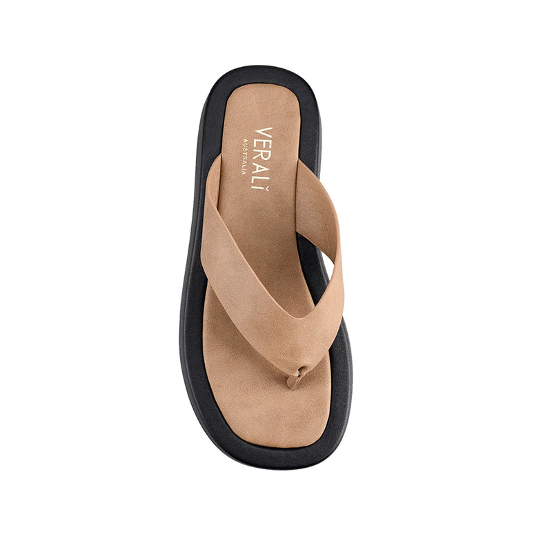 BOUNCER II FLATFORM THONGS - BISCUIT SOFTEE