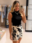 TANZI SKIRT - BLACK/WHITE