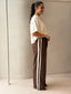 GIGI WIDE LEG TERRY TRACKPANT - CHOCOLATE