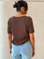 ROWIE KNITTED TEE - CHOCOLATE