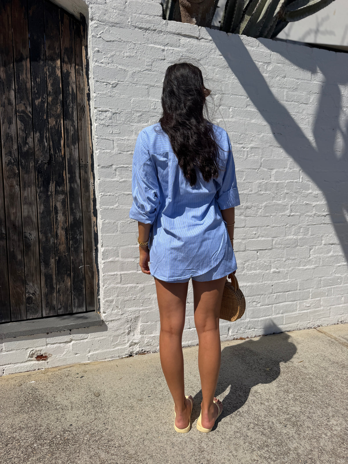 JESSIE SHIRT- BLUE MIST STRIPE