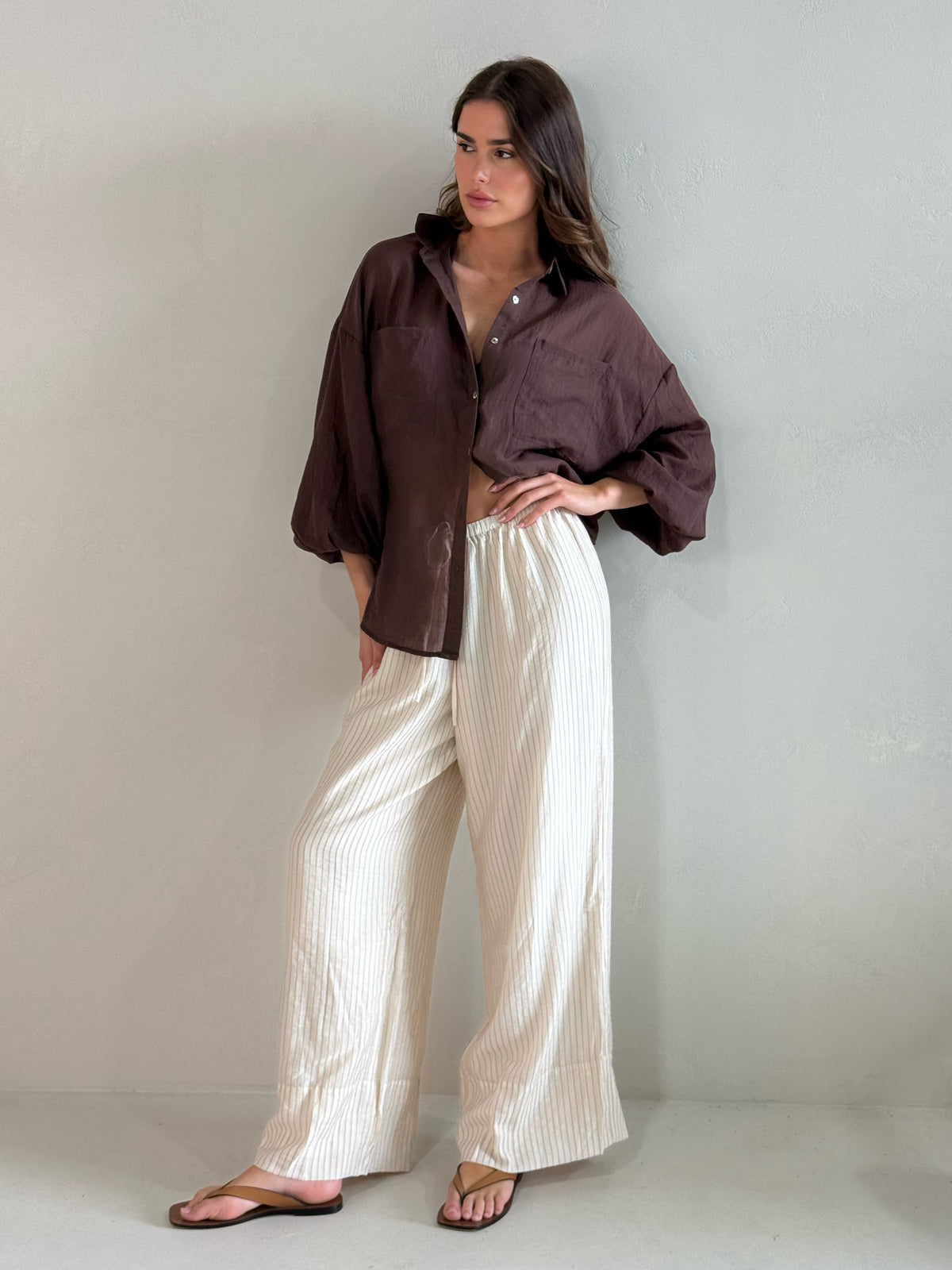 SIENNA PANT- SEASHELL PINSTRIPE