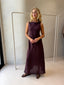 BRANDY MAXI DRESS - BURGUNDY
