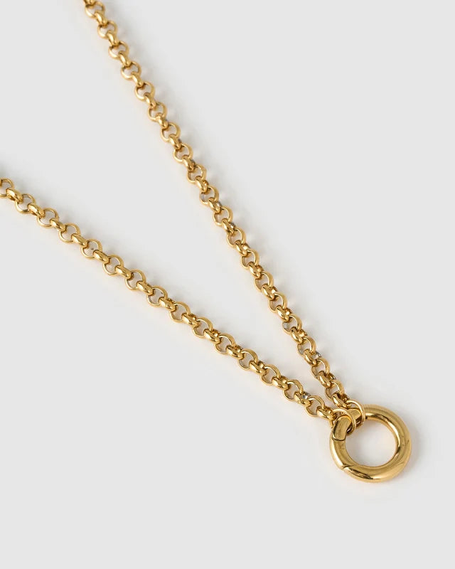 CIRCLE CHARM NECKLACE- GOLD