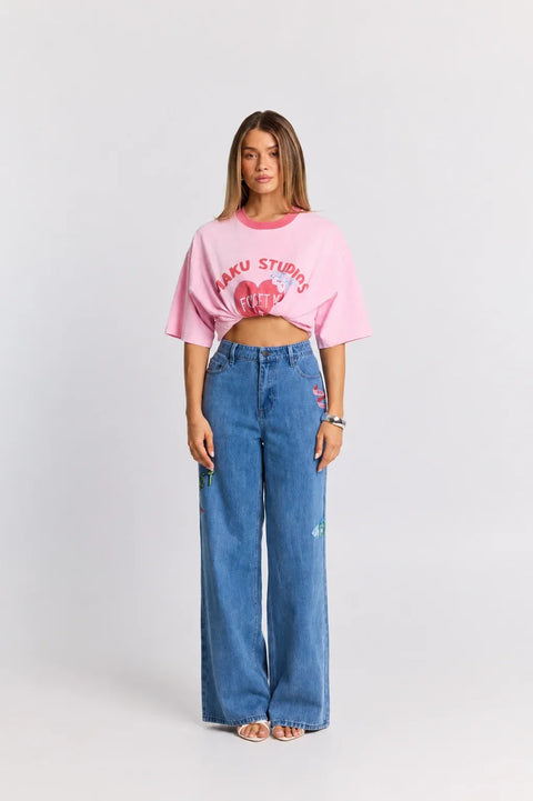HEARTBREAKER OVERSIZED TEE- MAKU