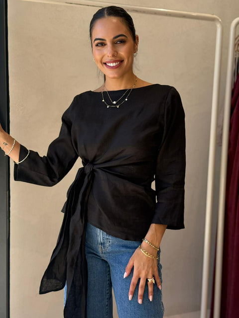 MAE LINEN TOP