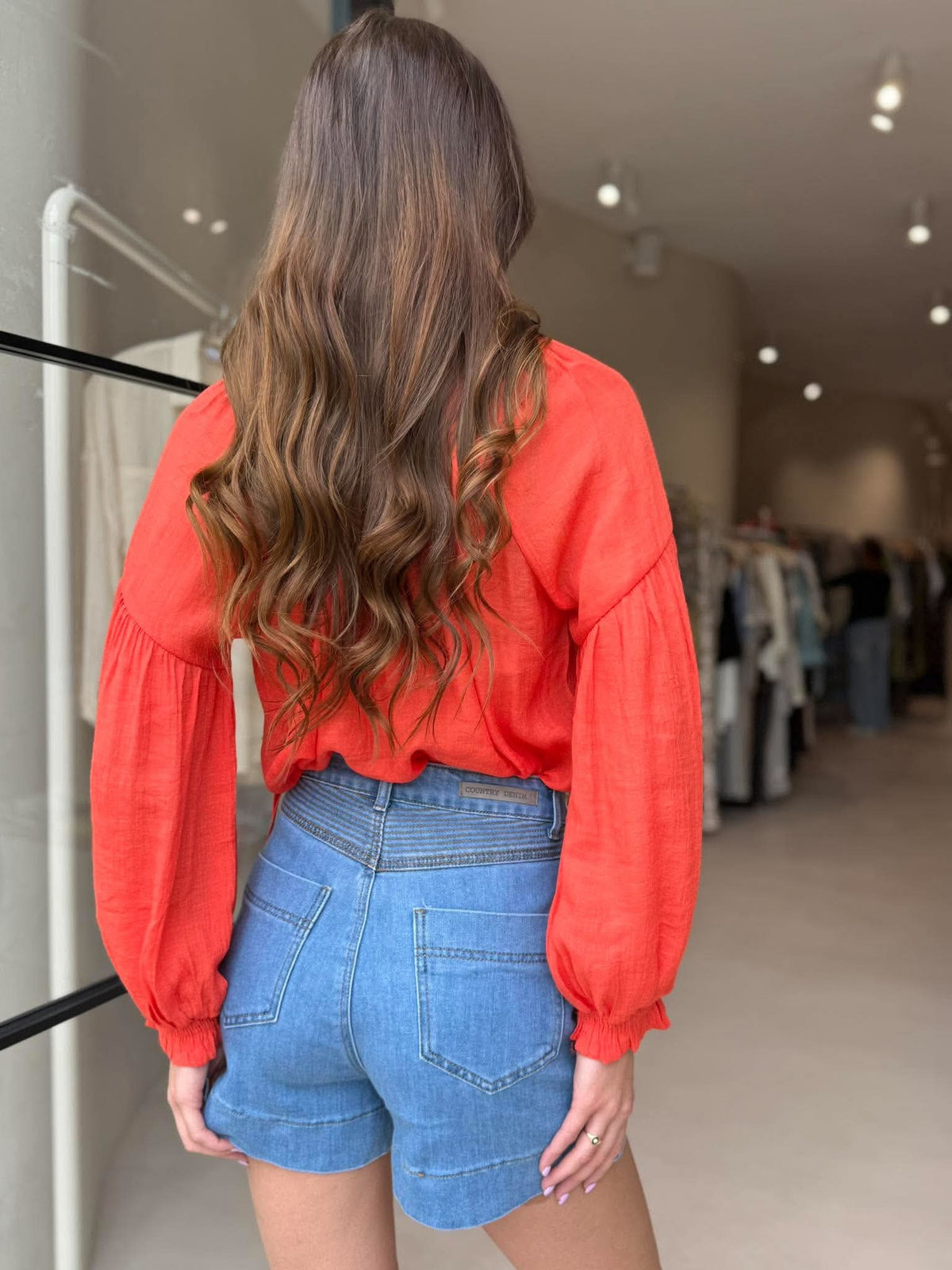 ELOISE BLOUSE - POPPY RED
