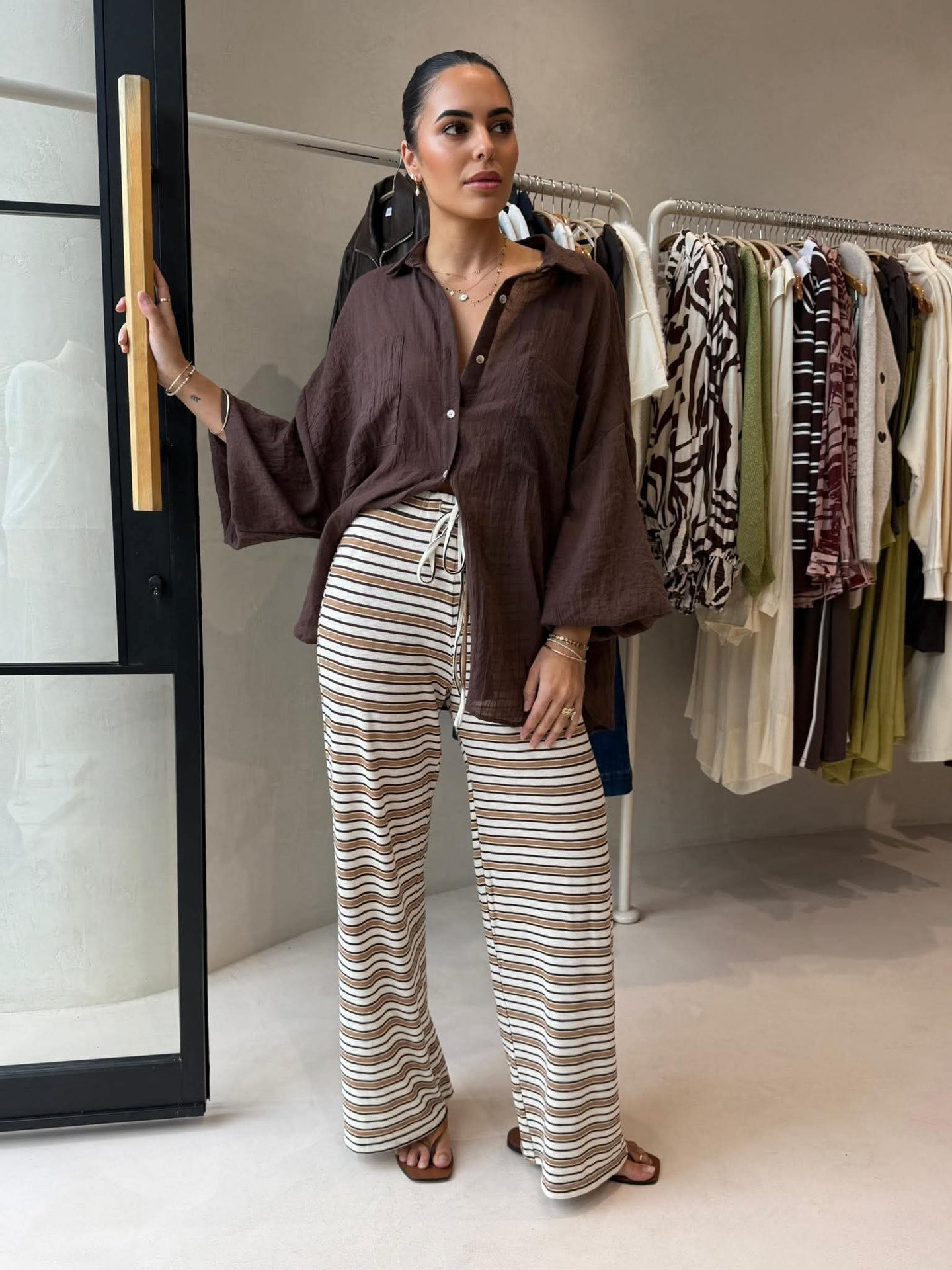LAGUNA STRIPE PANT-CABANA