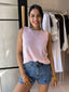 COFFEE KNIT TANK - PINK
