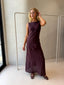 BRANDY MAXI DRESS - BURGUNDY