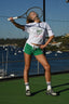 PORTOFINO TENNIS BOXY CROP TEE