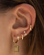 NOVA GOLD HUGGIE EARRINGS-STONE