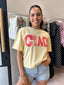 CIAO BOXY CROP TEE - BUTTER