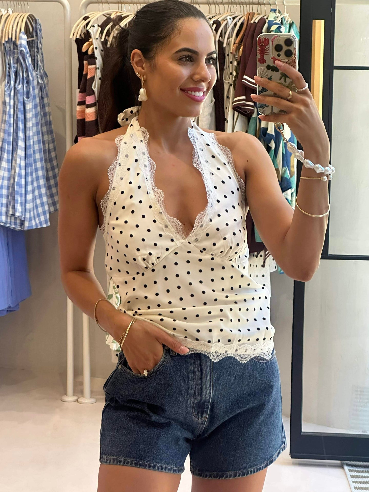ELLE POLKA DOT HALTER