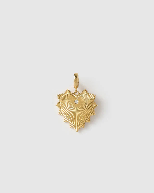 EVIE HEART CHARM- GOLD