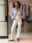 THE BELLE PU BOMBER - POWDER BLUE
