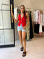 SOLEIL STAR KNIT TOP - RED