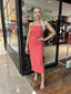 SEBASTIAN DRESS- DARK CORAL