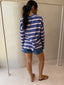 SCOUT SLOUCHY LONG SLEEVE TEE- NAVY/PINK