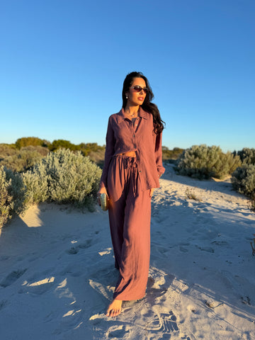 SIENNA PANT- ROSE