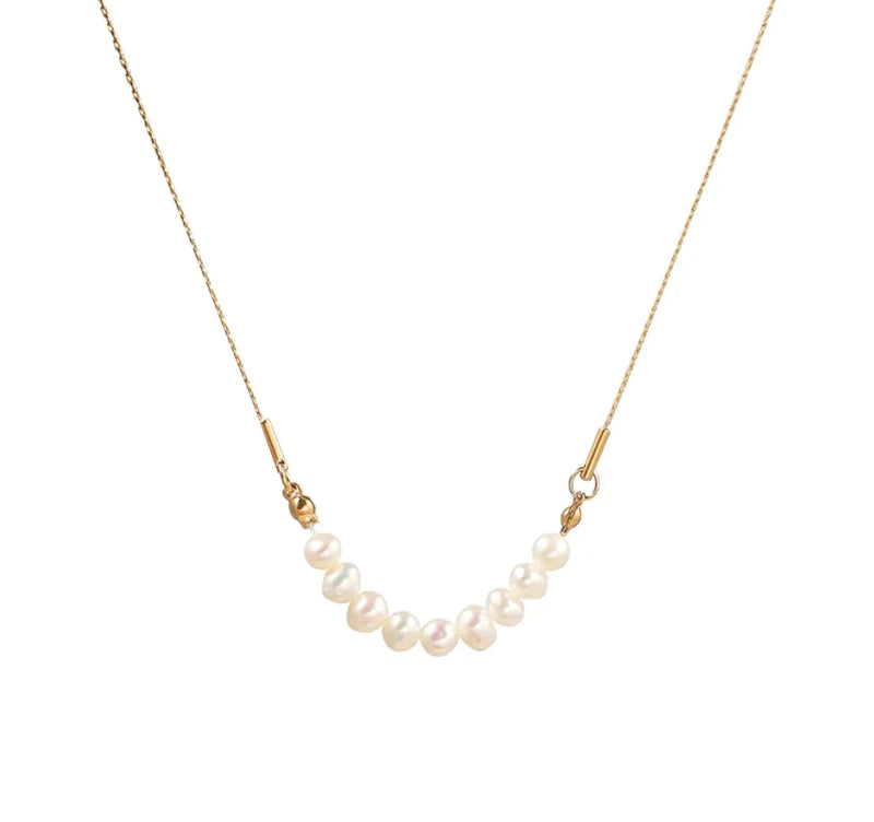 Boho & Mala 18k Gold Plated Freshwater Pearl Pendant Necklace