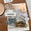 Tia Hair Clip - Grey / Orange Spec