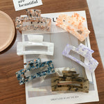 Tia Hair Clip - Grey / Orange Spec