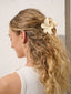 HIBISCUS MATTE FLOWER CLAW CLIP - WHITE
