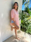 BERNIE TOP - CORAL STRIPE