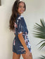 PANIA PLAYSUIT - BLUE FLORAL